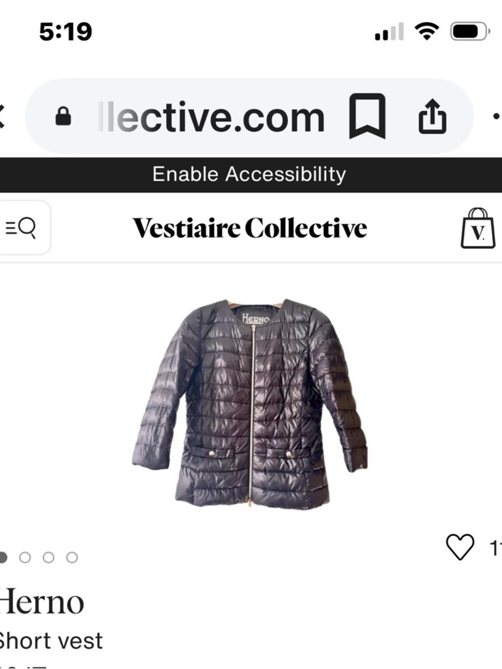 Herno Shiny Quilted Jacket - Black